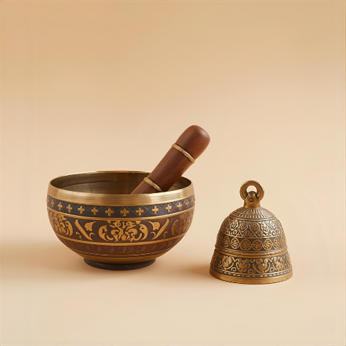 Taças e Sinos Tibetanos