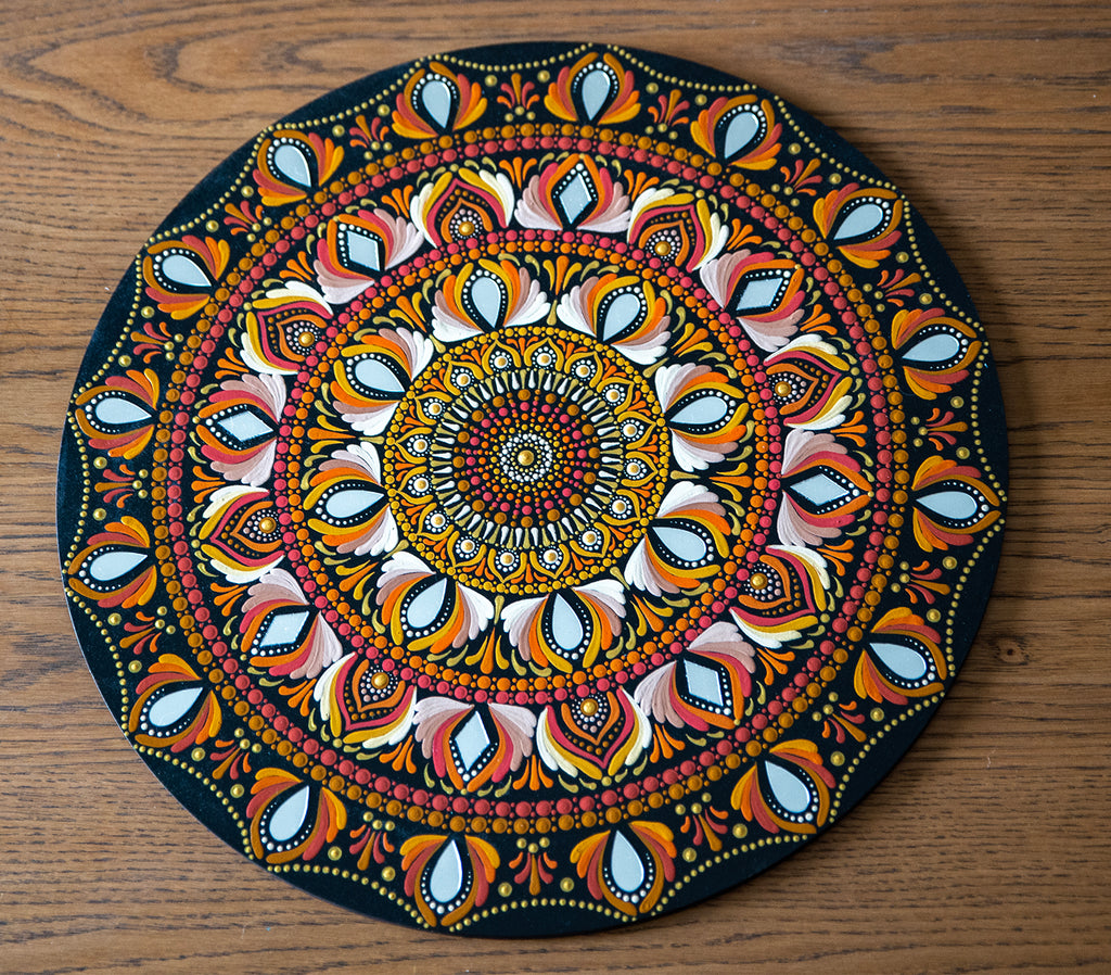 Quadro de Mandala de 40cm inspirada no Outono