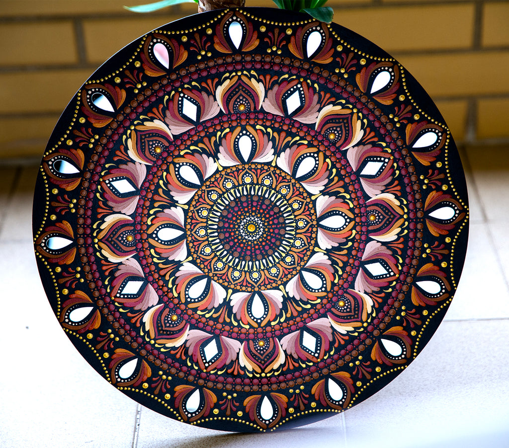 Quadro de Mandala de 40cm inspirada no Outono