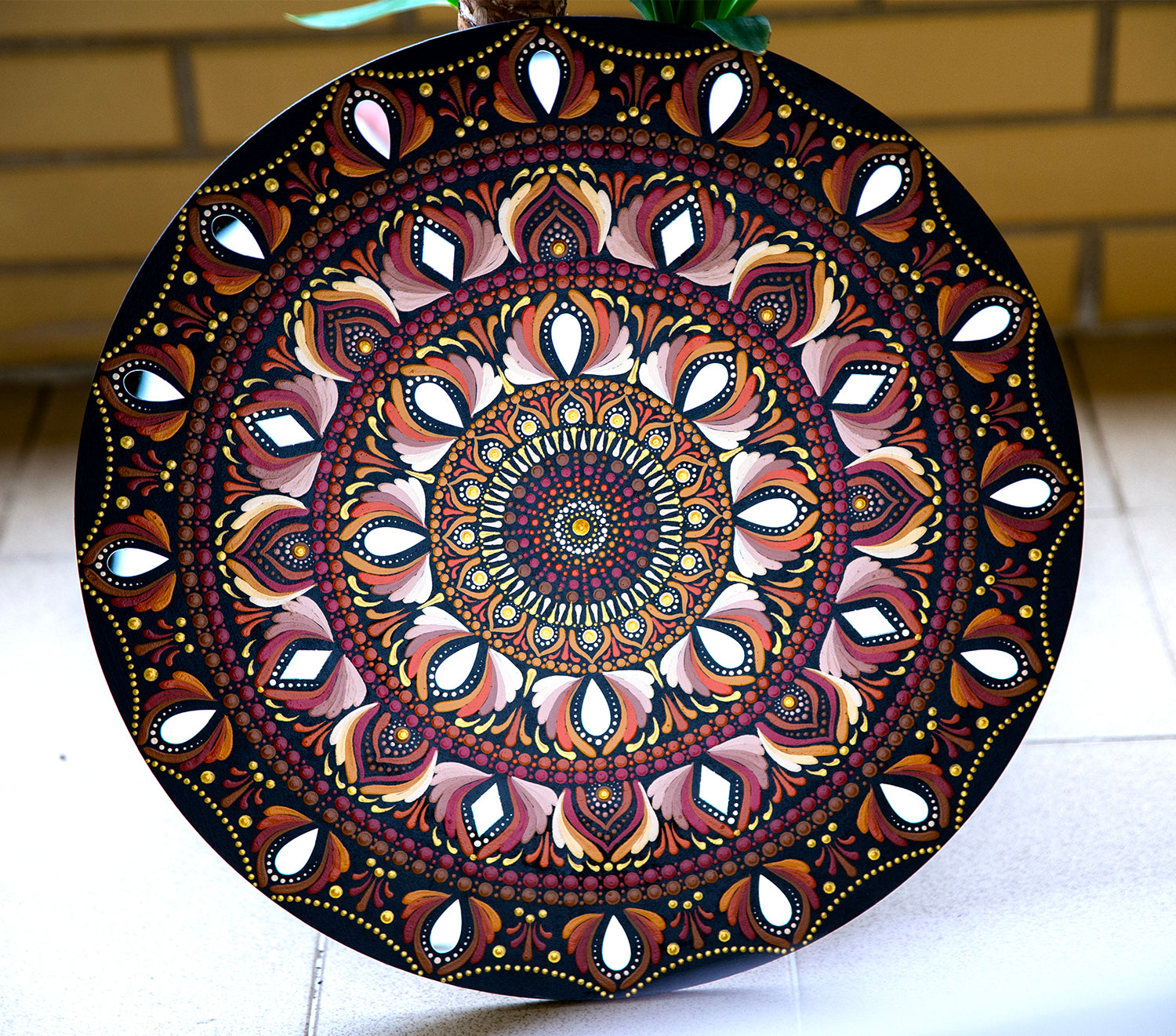 Quadro de Mandala de 40cm inspirada no Outono