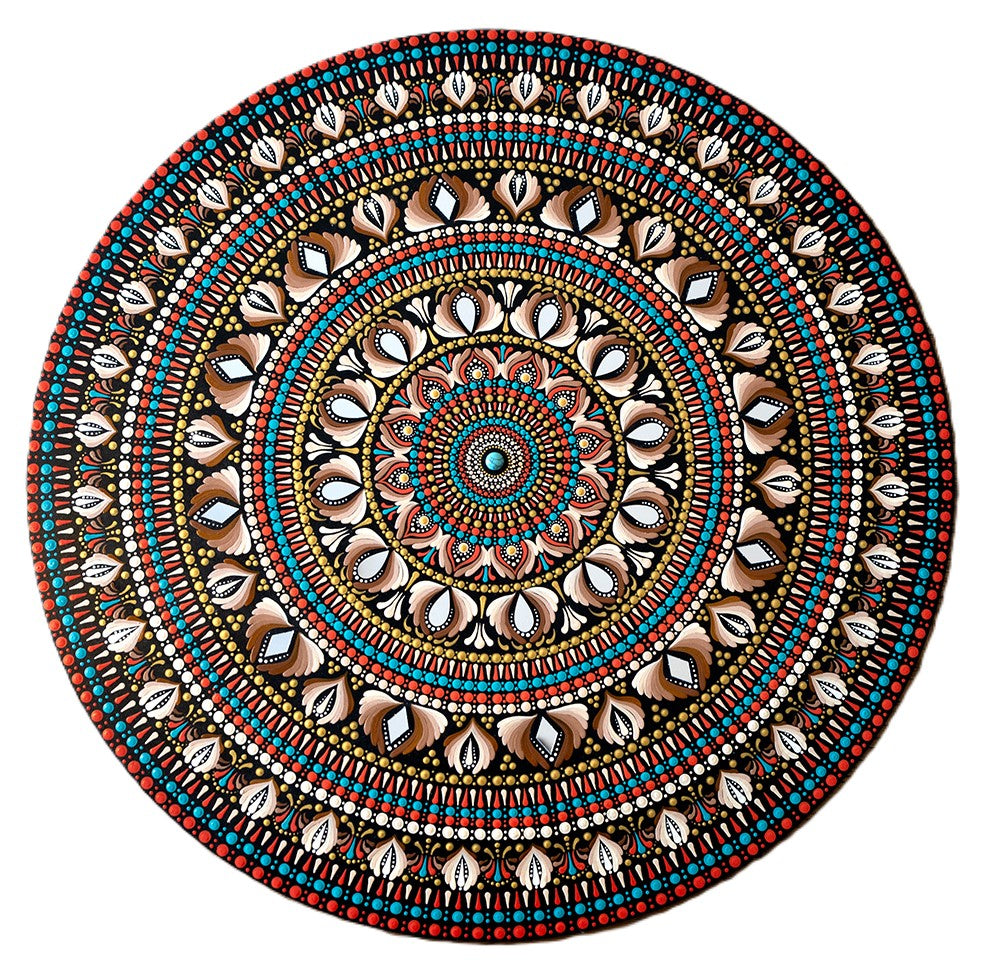 Quadro de Mandala de 60cm inspirada no Egito Antigo