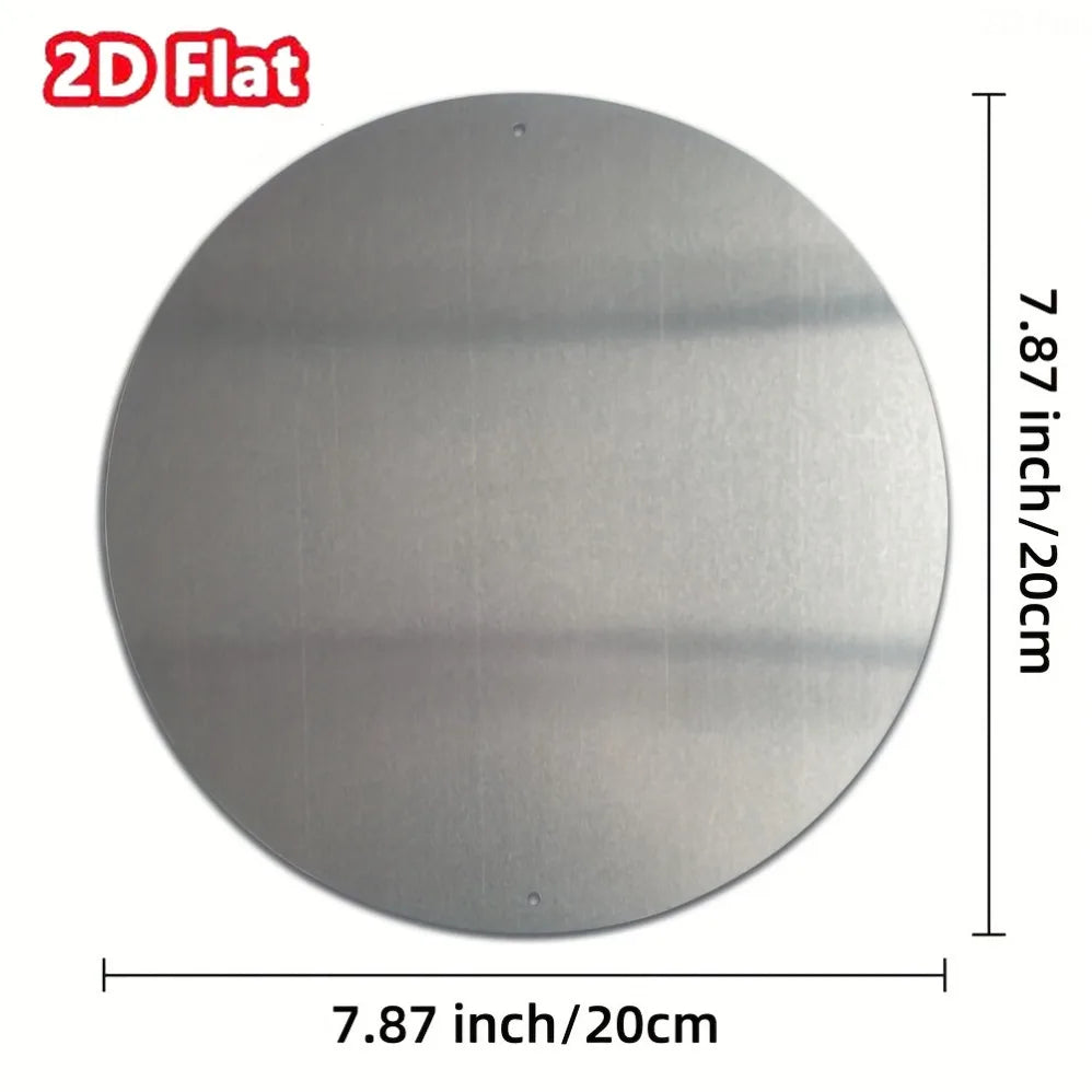 Placa de metal plana 2D vintage com Buda Zen (20cmx20cm)