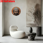 Placa decorativa redonda Buda meditando (20cmx20cm)