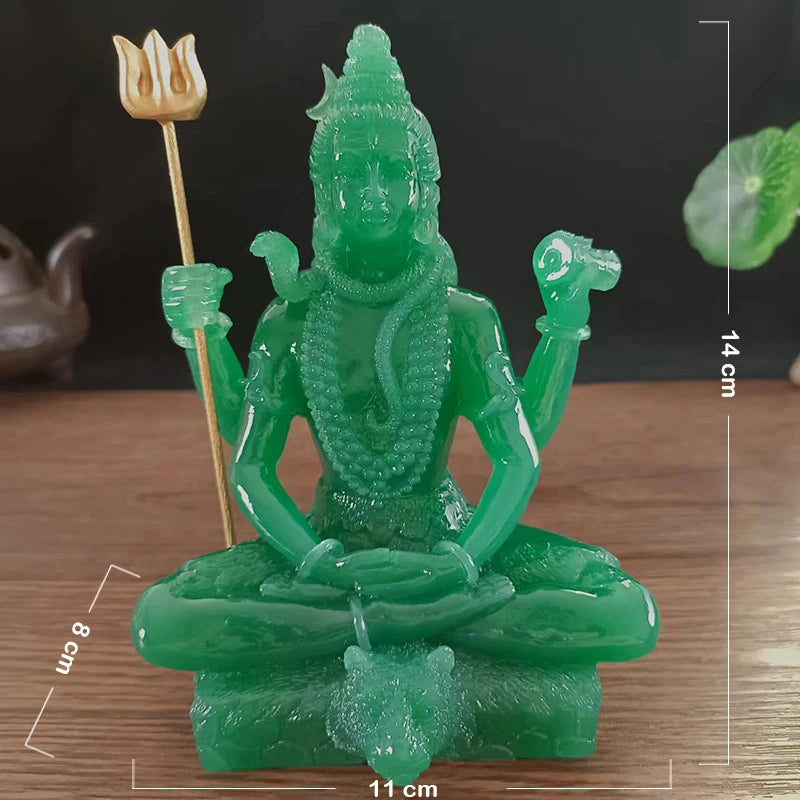 Estátua deus hindu Shiva - bronze, dourado ou verde