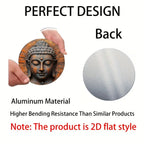 Placa decorativa redonda Buda meditando (20cmx20cm)