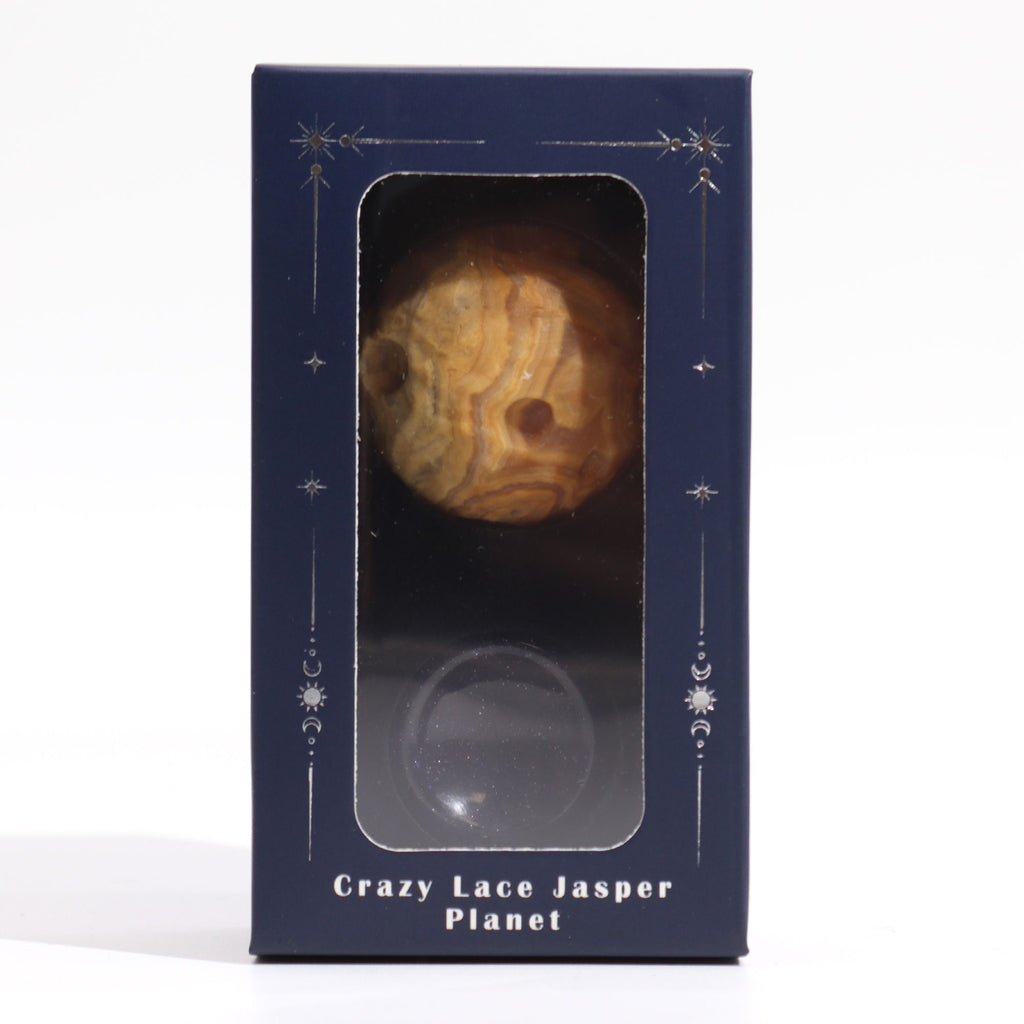 1x Planeta Jasper con soporte - MERCURIO - 40 mm