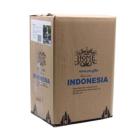 Figura feminina de ioga - Prata e ouro 24cm