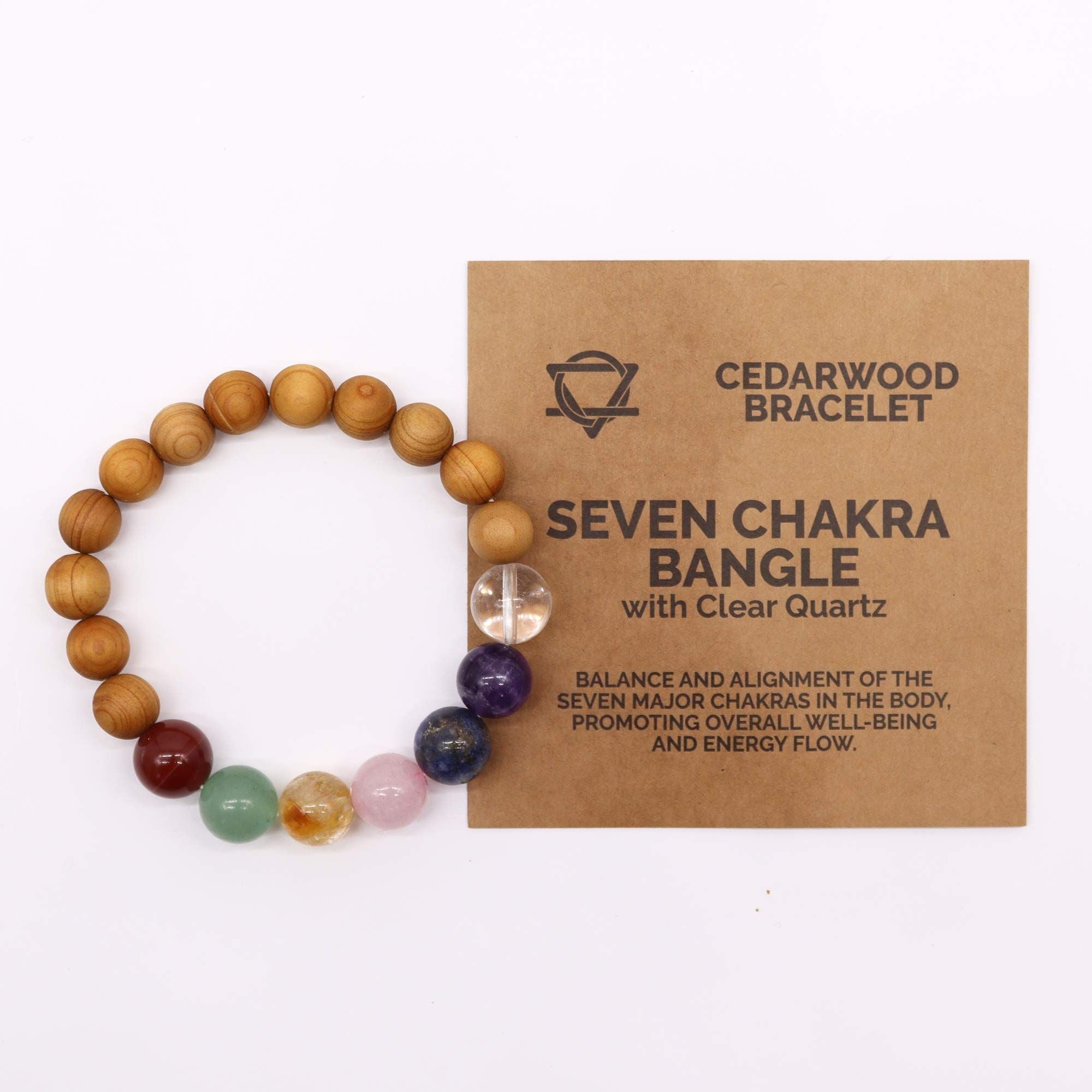 Pulseira de Cedro - 7 chakras