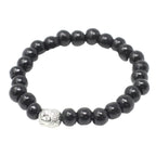 Pulsera de Buda con cuentas de madera oscura