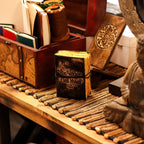 Cadernos de couro com borda feita à mão - As histórias que conto a mim mesmo