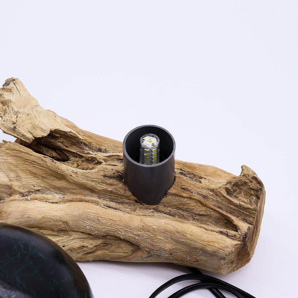 Table lamp with crackled finish - Emerald green