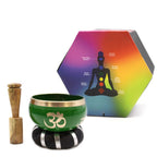 Conjunto de Taças Tibetanas - Árvore da Vida - Verde 10,7cm
