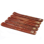 Porta Incenso incrustações em latão - Madeira de manga