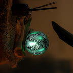 Table lamp with crackled finish - Emerald green