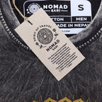 Camiseta Nomad Sari Pequena - Mandala - Cinza escuro