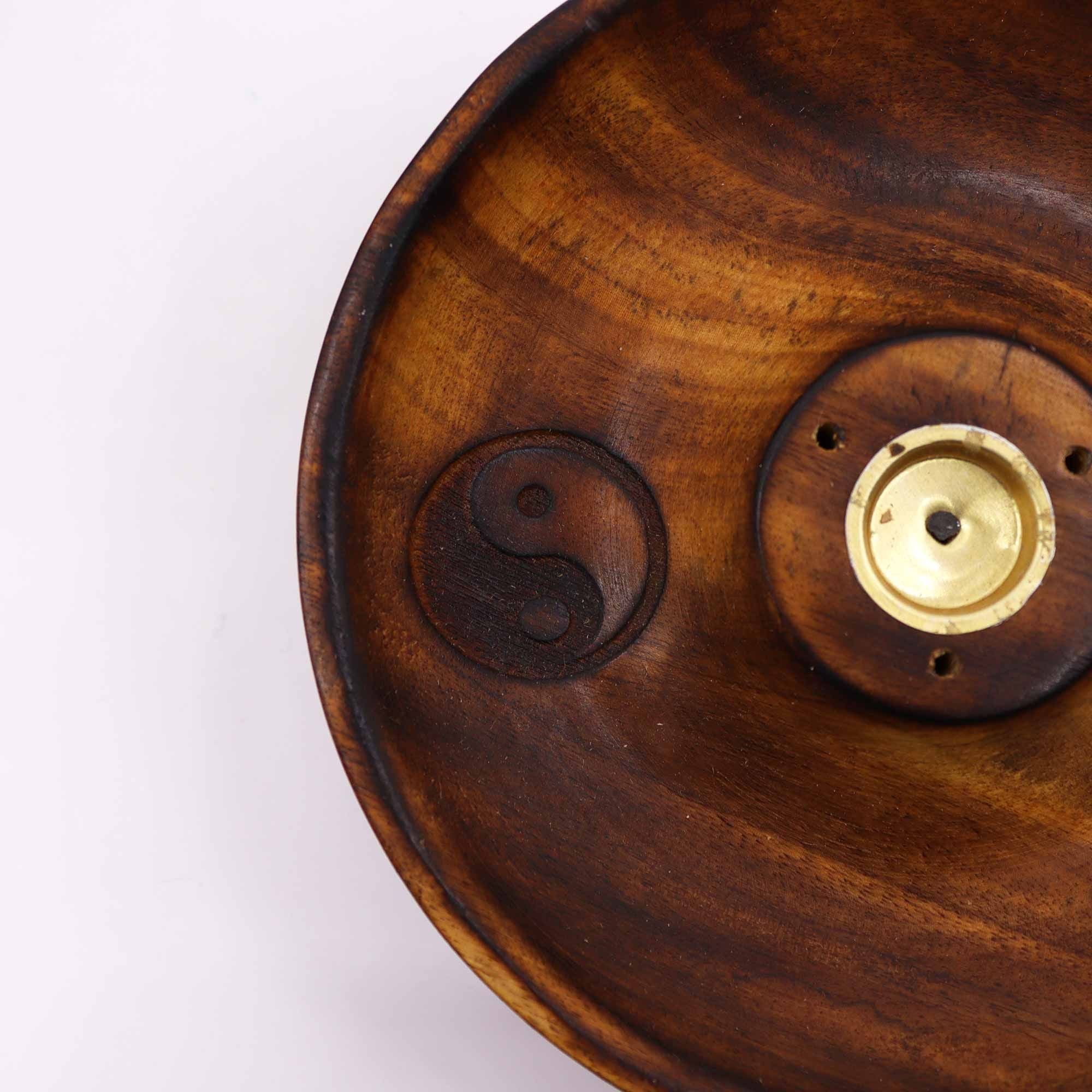 Porta incenso em disco para cones e varetas - Yin & Yang