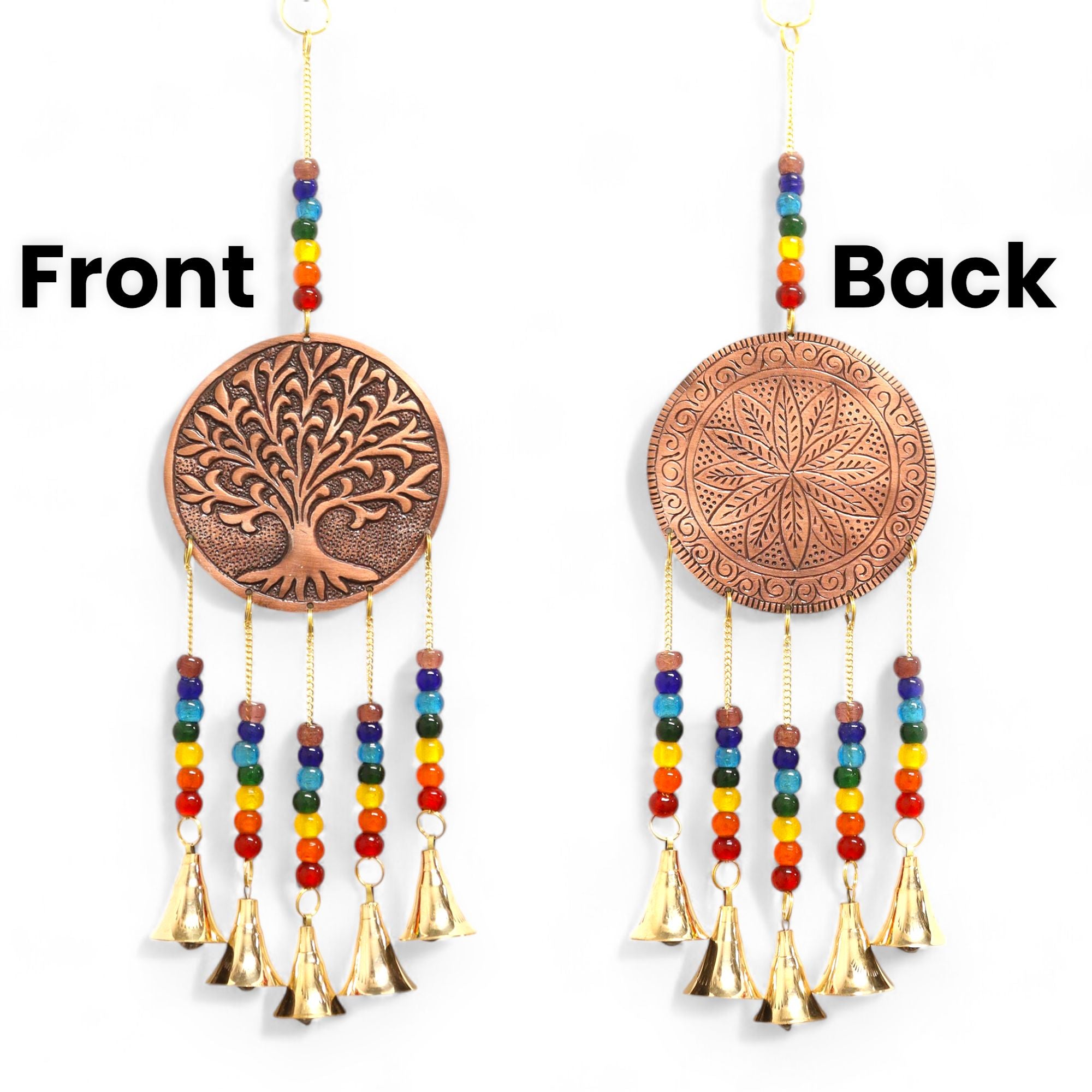 Sinos Indígenas - Árvore da Vida Média - Chakra 5 Sinos - 10x36cm