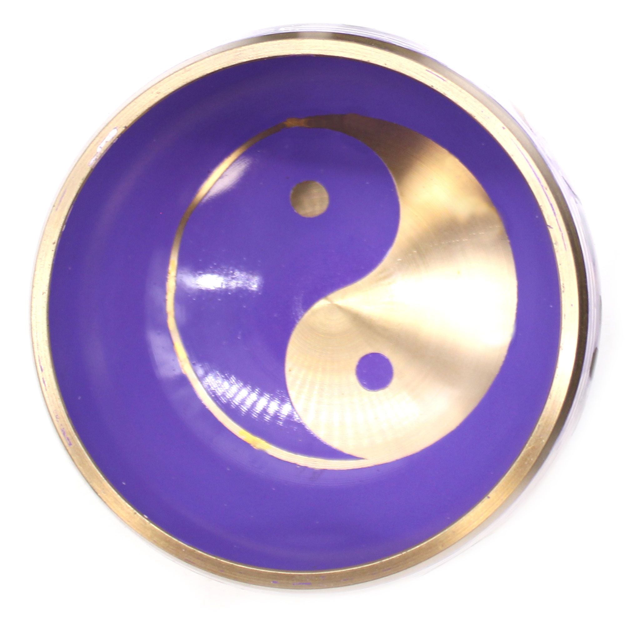 Conjunto de Taças Tibetanas - Yin & Yang - Branco/Roxo 10,7cm
