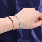 Vela de Cristal do Zodíaco com Pulseira de Pedras Preciosas - Peixes