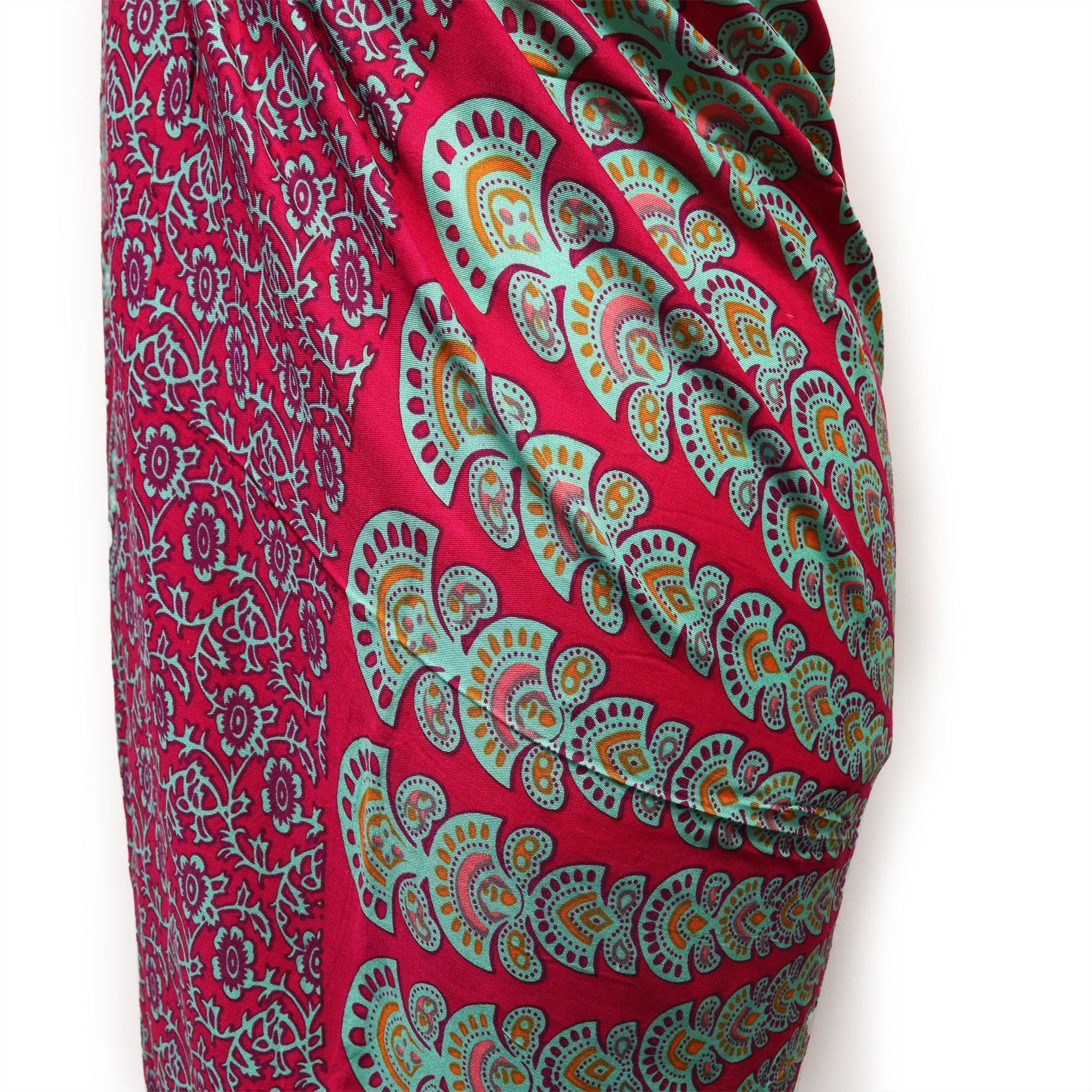 Pareôs de Mandela em verde azulado e roxo