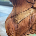 Estátua de Buda esculpida à mão - 30 cm Bem-vindo