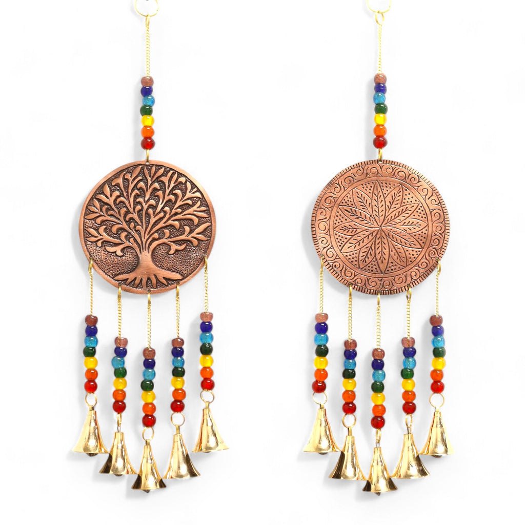 Sinos Indígenas - Árvore da Vida Média - Chakra 5 Sinos - 10x36cm