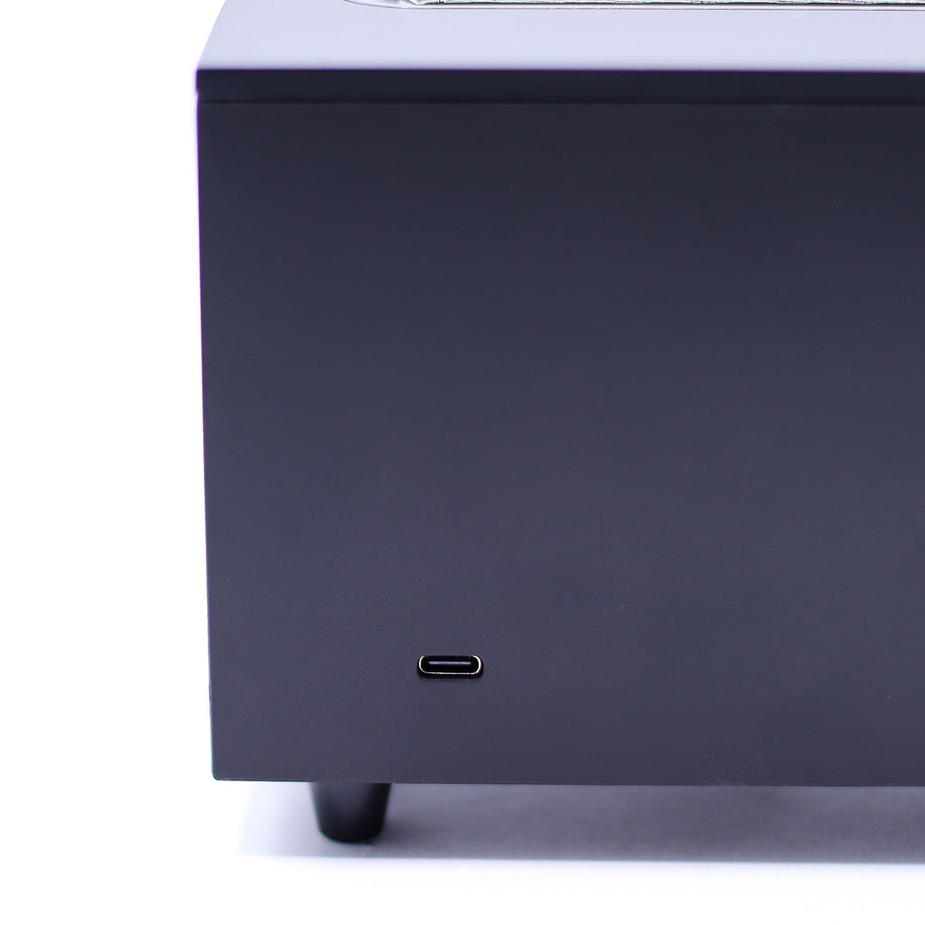 Difusor de aroma com efeito de chama e som de pássaros - USB preto - Mudança de cor