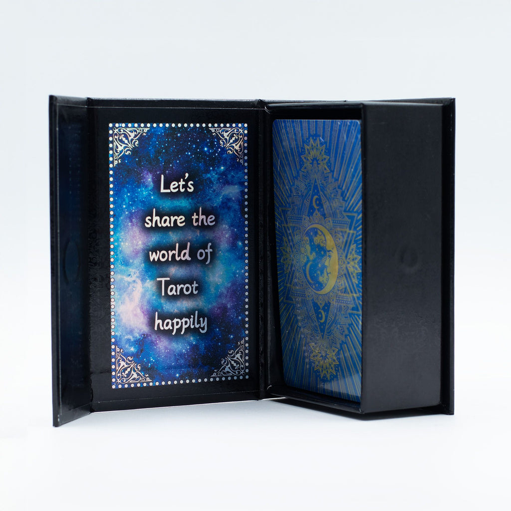 Tarot card set with blue sheet - Moon Face - with booklet