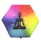 Conjunto de Taças Tibetanas - Movimentos de Yoga - Branco/Azul 10,7cm