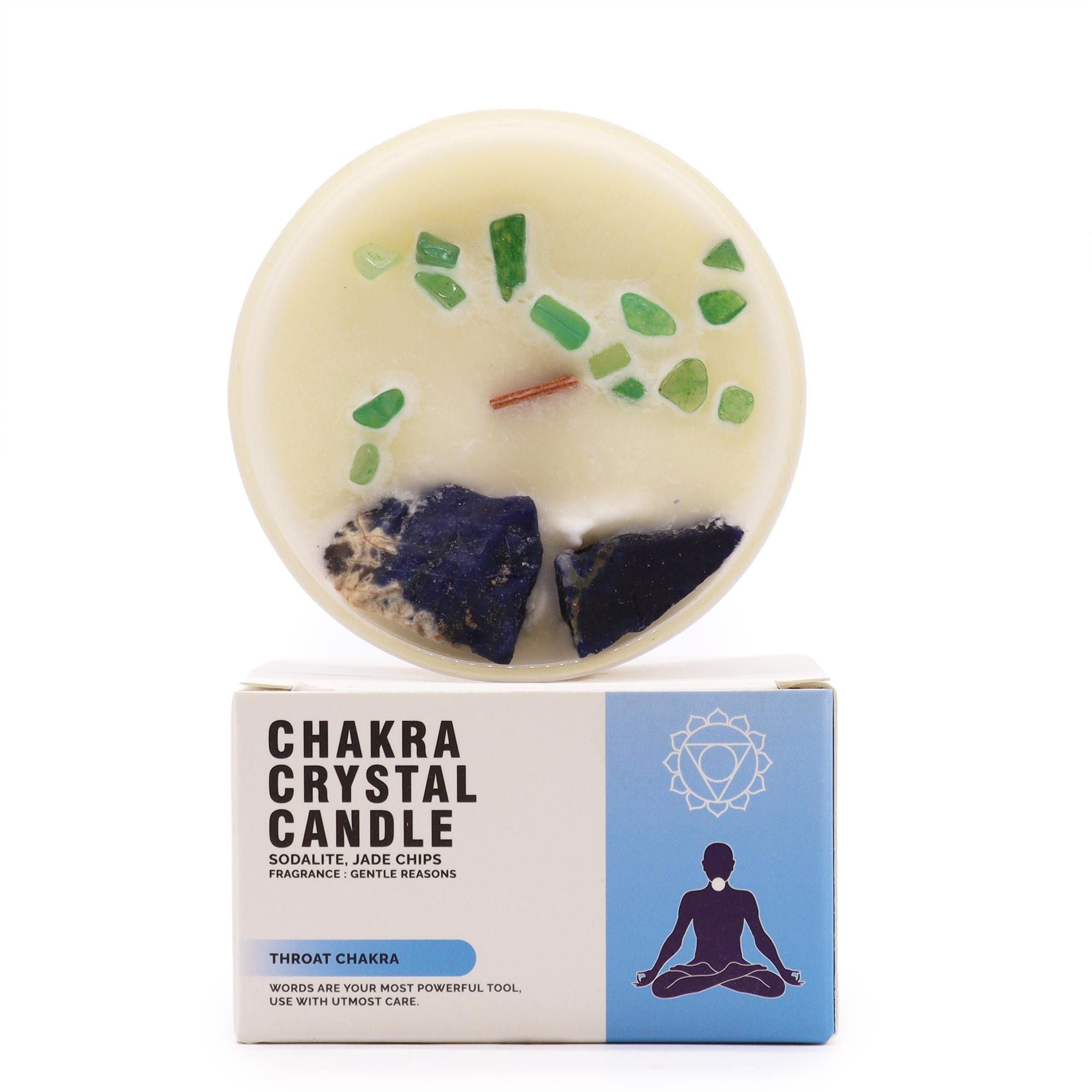 Velas de Cristal dos Chakras  - Chakra da garganta - Vishuddha