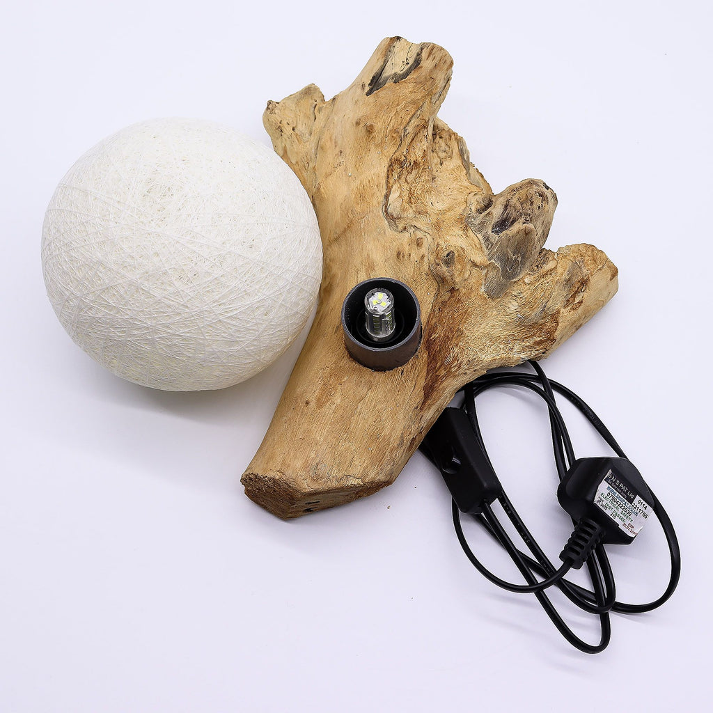 Table lamp with spherical shade - Ivory