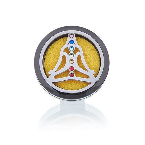 Kit difusor para carro - Estanho yoga chakras - 30 mm