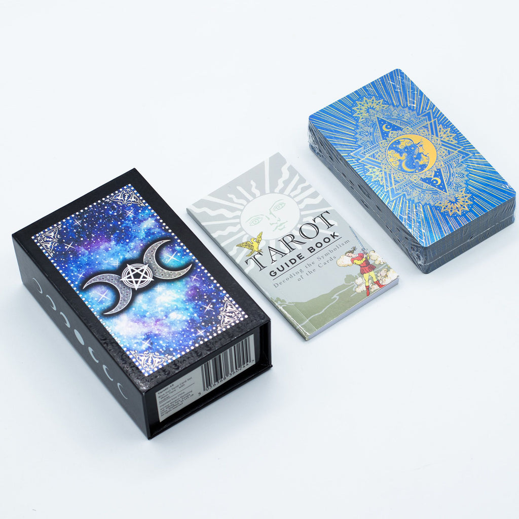 Tarot card set with blue sheet - Moon Face - with booklet