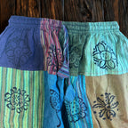 Sari Nomad - Calças Hongo - Padrões com Estampado em Bloco - Tons de Verde (105x127cm) S/M