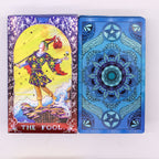 Conjunto de cartas de Tarot com folha azul - Mandala - com folheto