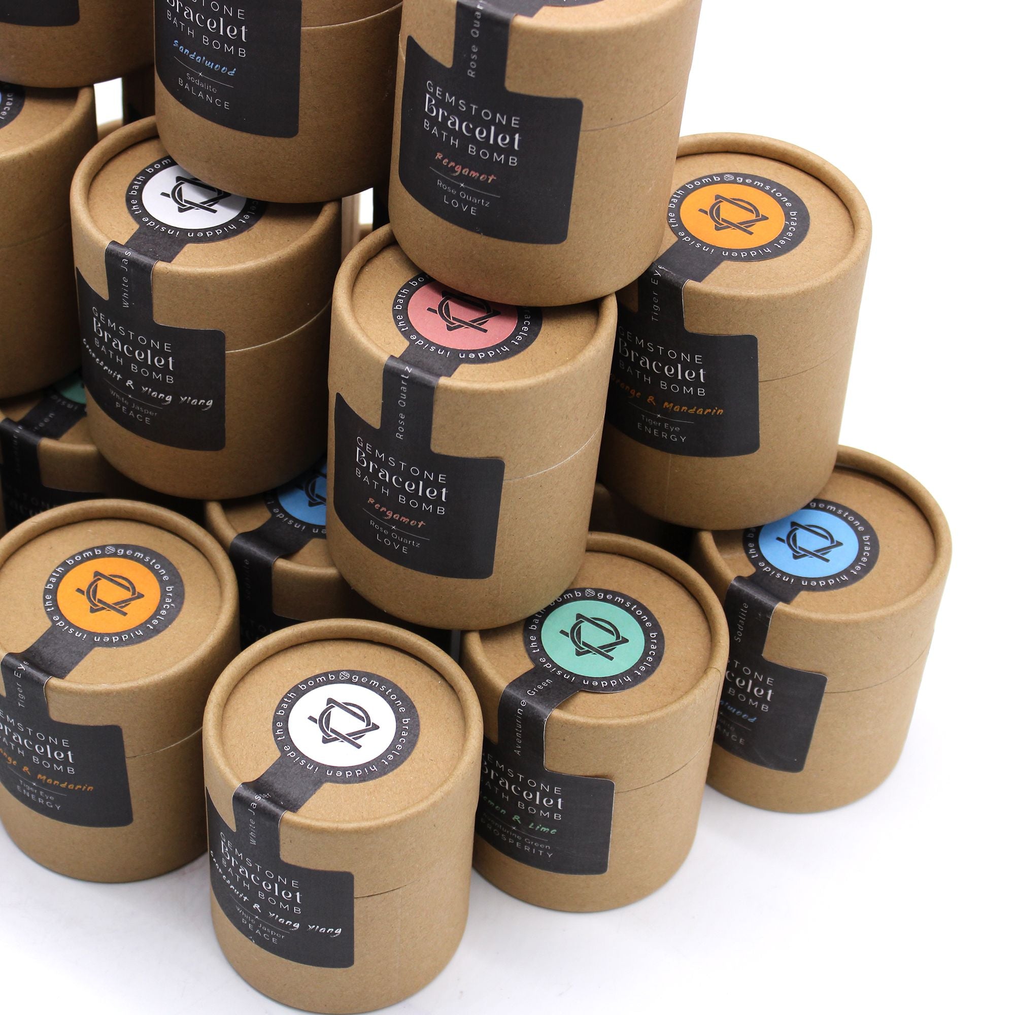 Bomba de banho com pulseira de pedras preciosas olho de tigre