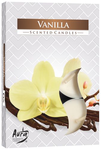 Conjunto de 6 velas de chá perfumadas  - Baunilha