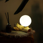 Table lamp with spherical shade - Ivory