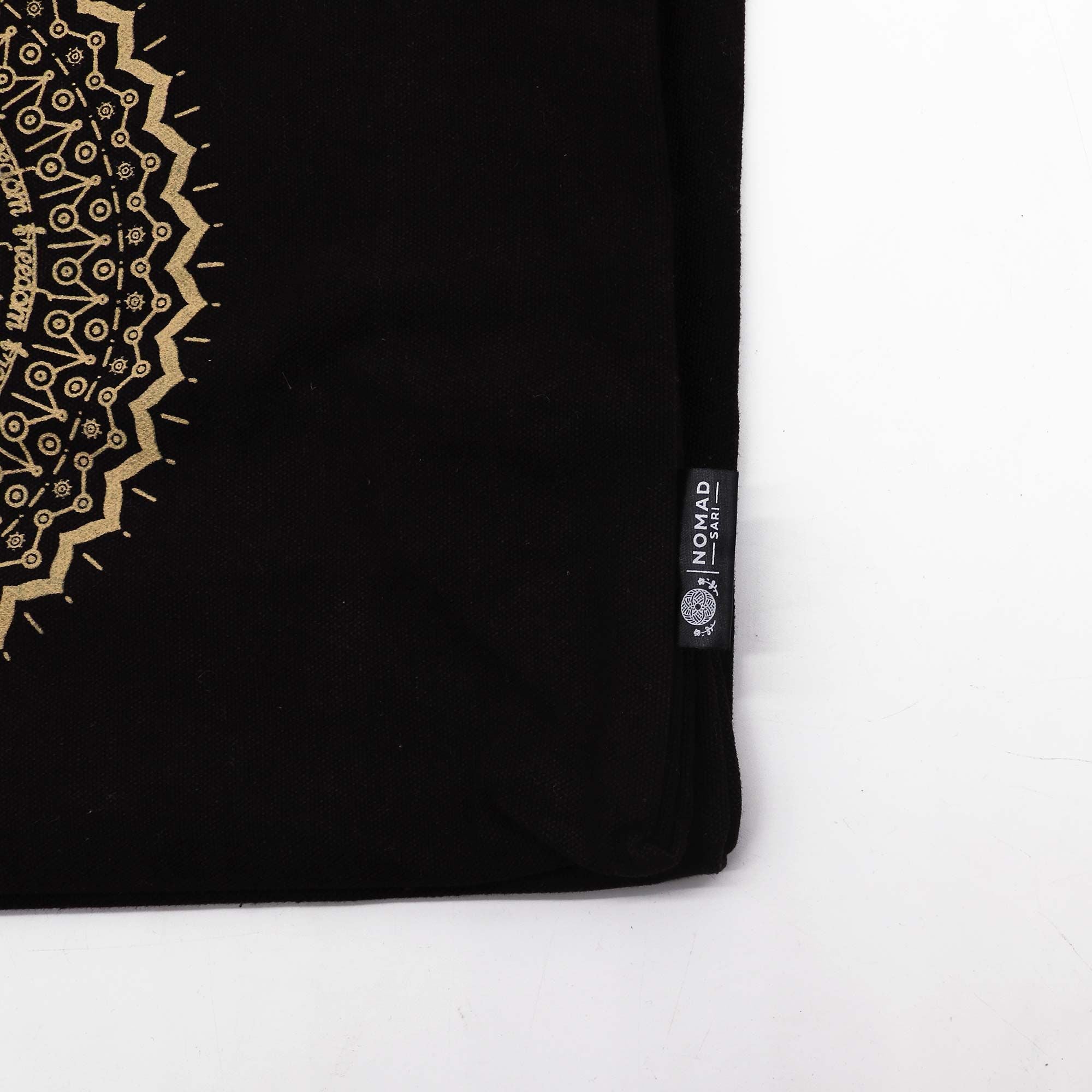 Bolsa tote extra grande lavada à pedra 14oz - Mandala da liberdade