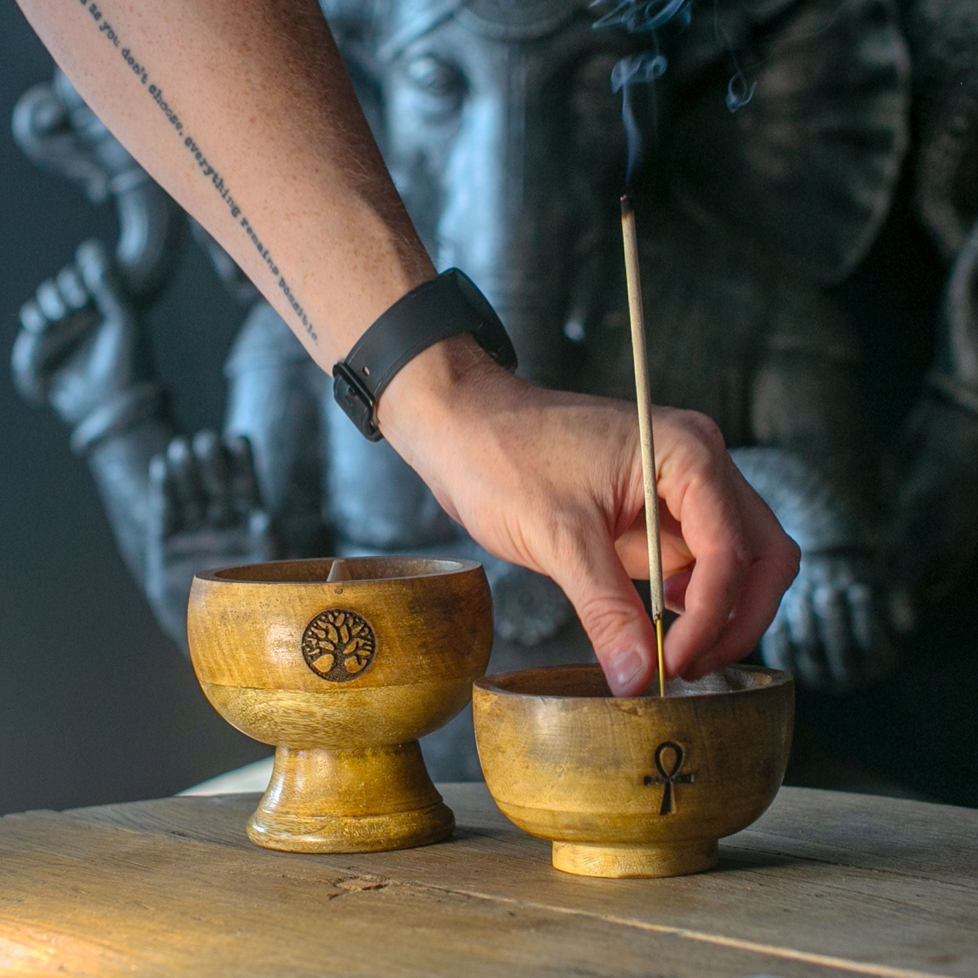 Porta incenso Tigela Ritual pequena 11x6cm