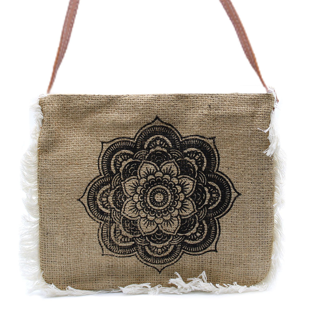 Bolsa com franjas - Estampado Mandala