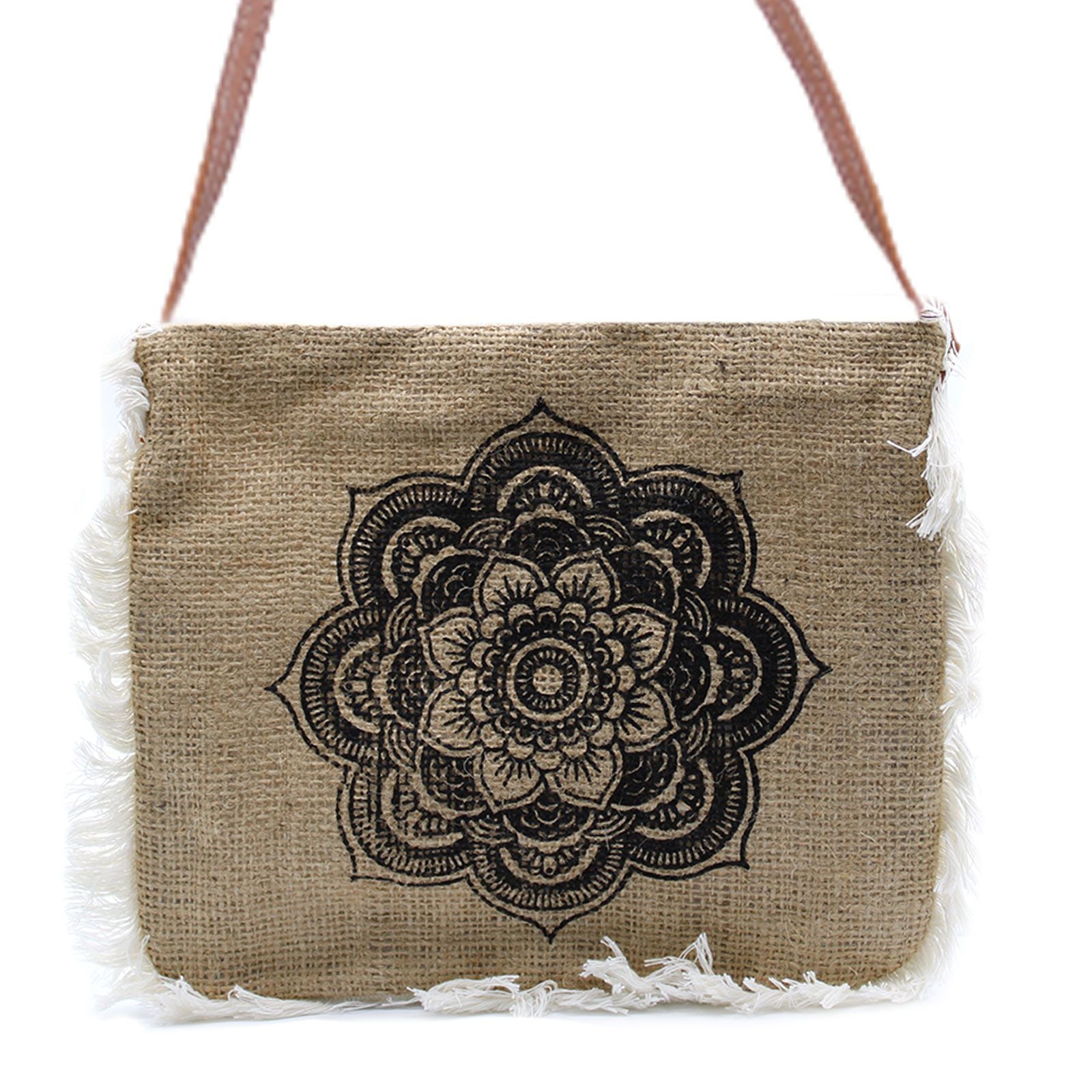 Bolsa com franjas - Estampado Mandala