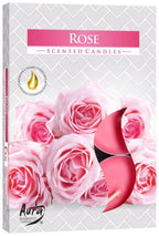 Conjunto de 6 Velas de chá Perfumadas - Rosa