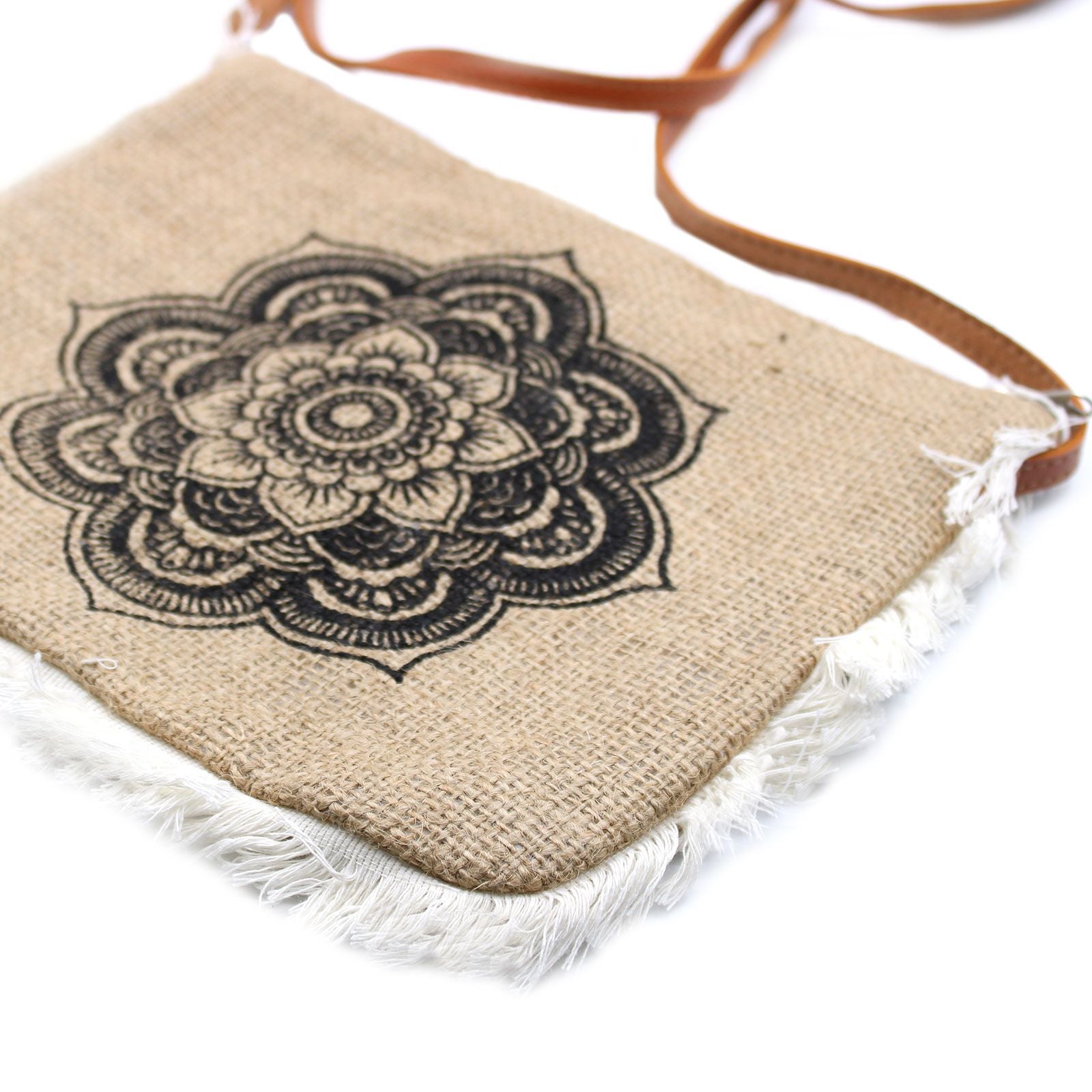 Bolsa com franjas - Estampado Mandala