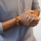 Pulseira de Cedro - Chakra Coronário - Quartzo Claro