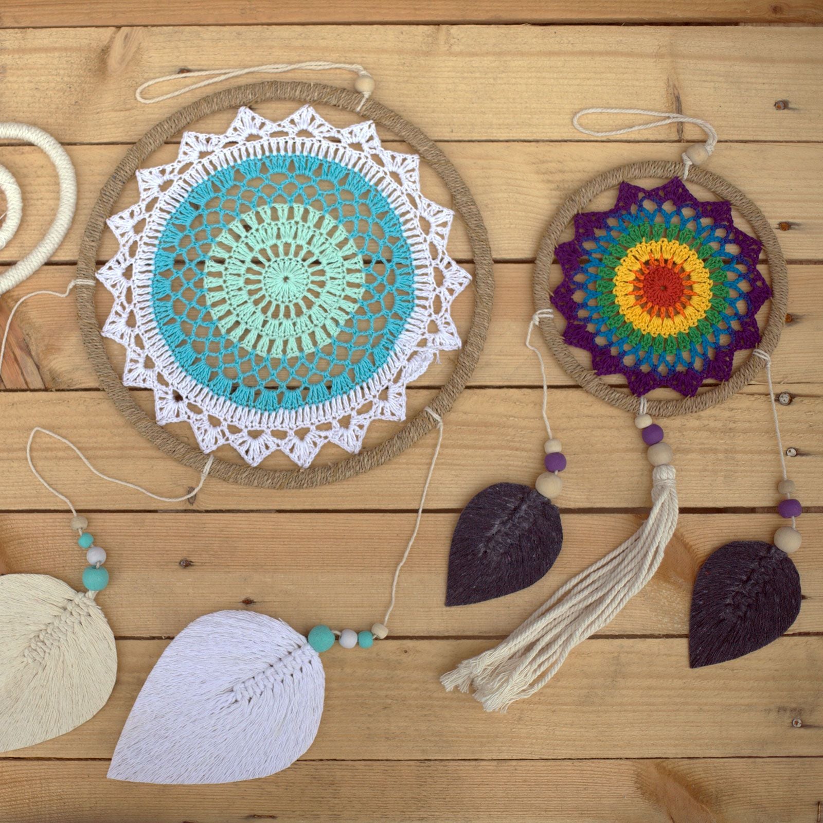 Apanhador de sonhos - Elementos Turquesa Médio