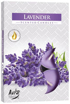 Conjunto de 6 Velas de chá perfumadas - Lavanda