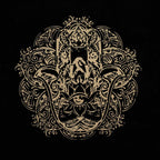 Bolsa Tote Extragrande Chocolate Lavado a Pedra 14oz - Mão de Fátima da Liberdade