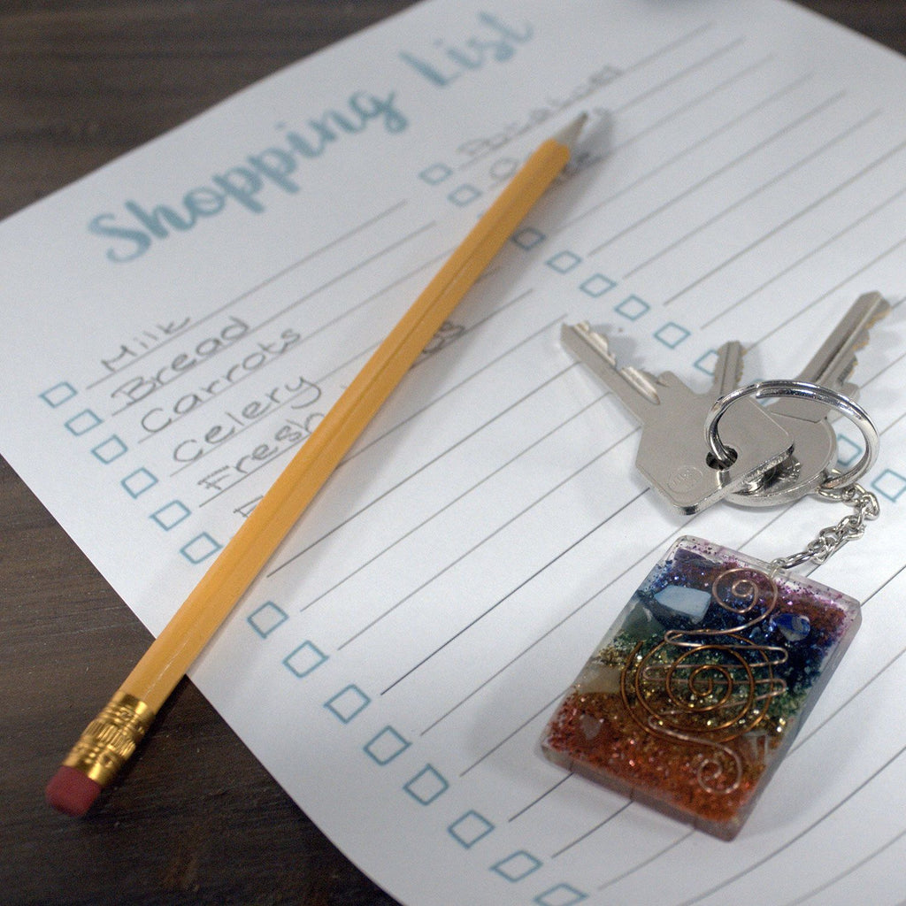 Chaveiro de poder de Orgonite - 7 Chakras