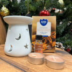 Pack Essência & Luz - difusor de aroma + óleo perfumado + velas aromáticas